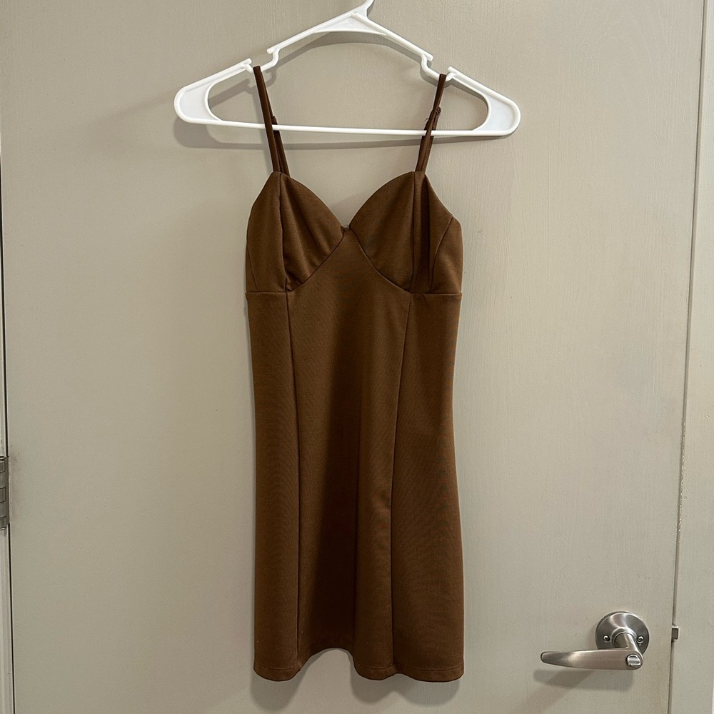La Hearts Brown Mini Dress